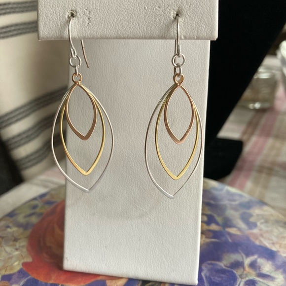 TOCARA. JASMINE. Sterling Silver 14KGP 14K ROSE GP. Hook earrings - Picture 2 of 4